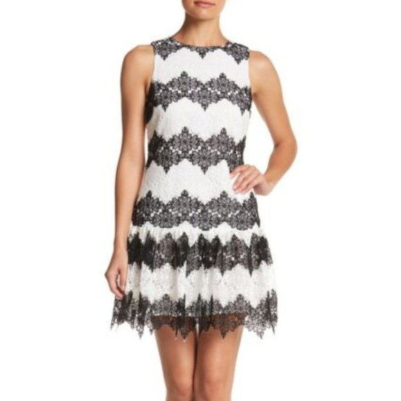 Betsey Johnson Dresses & Skirts - Betsey Johnson Black & White Lace Dress, NWT, 10